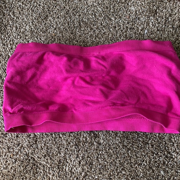pink and gold bra top sz small / medium cups inside New bandeau bra top glitter - Picture 2 of 4